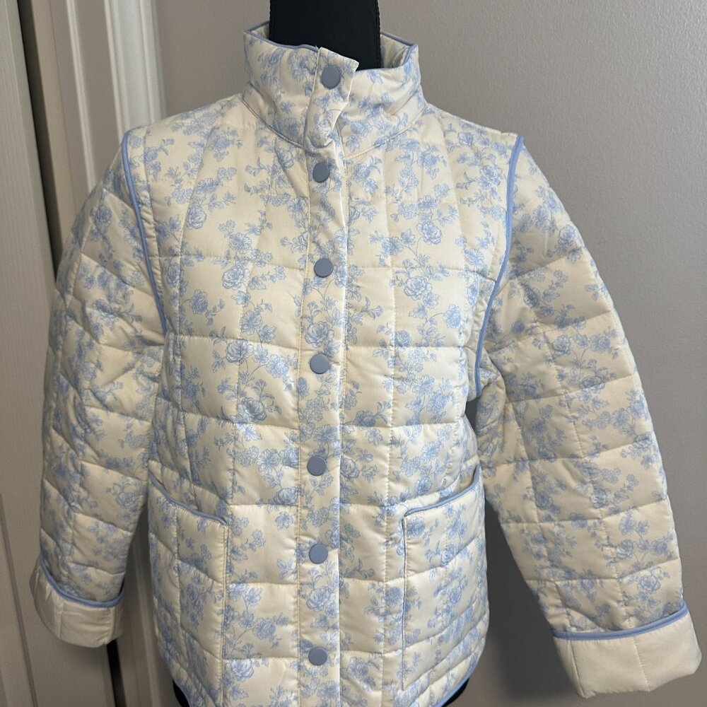 NWOT - YLLW Amelia Quilted Convertible Jacket — Blue Toile - Size M - $100 - Picture 2 of 7